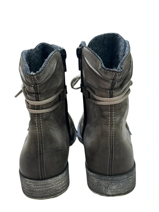 Rieker Women’s Size 40EU/8.5US Gray Payton 27 Combat Moto Ankle Boots - Picture 5 of 9